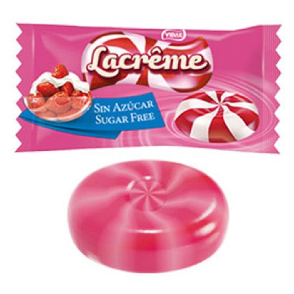 Vidal Lacrême Sugar Free Strawberry & Cream 12 x 80g