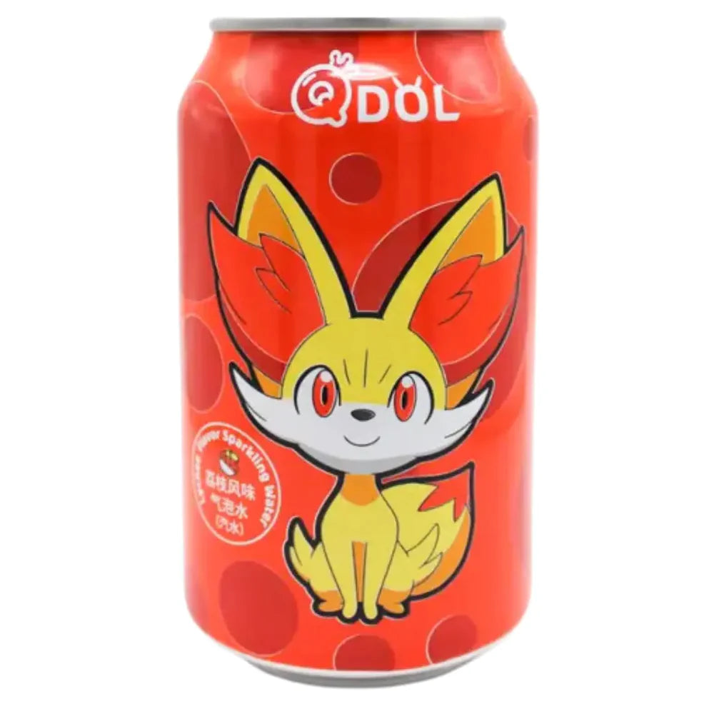 QDOL Pokemon Fennekin Lychee Flavoured Sparkling Water 24 x 330ml