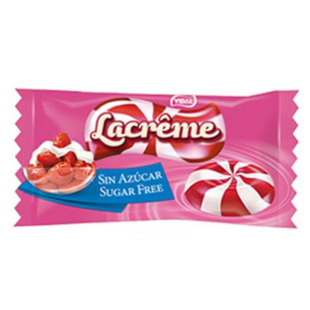 Vidal Lacrême Sugar Free Strawberry & Cream 12 x 80g