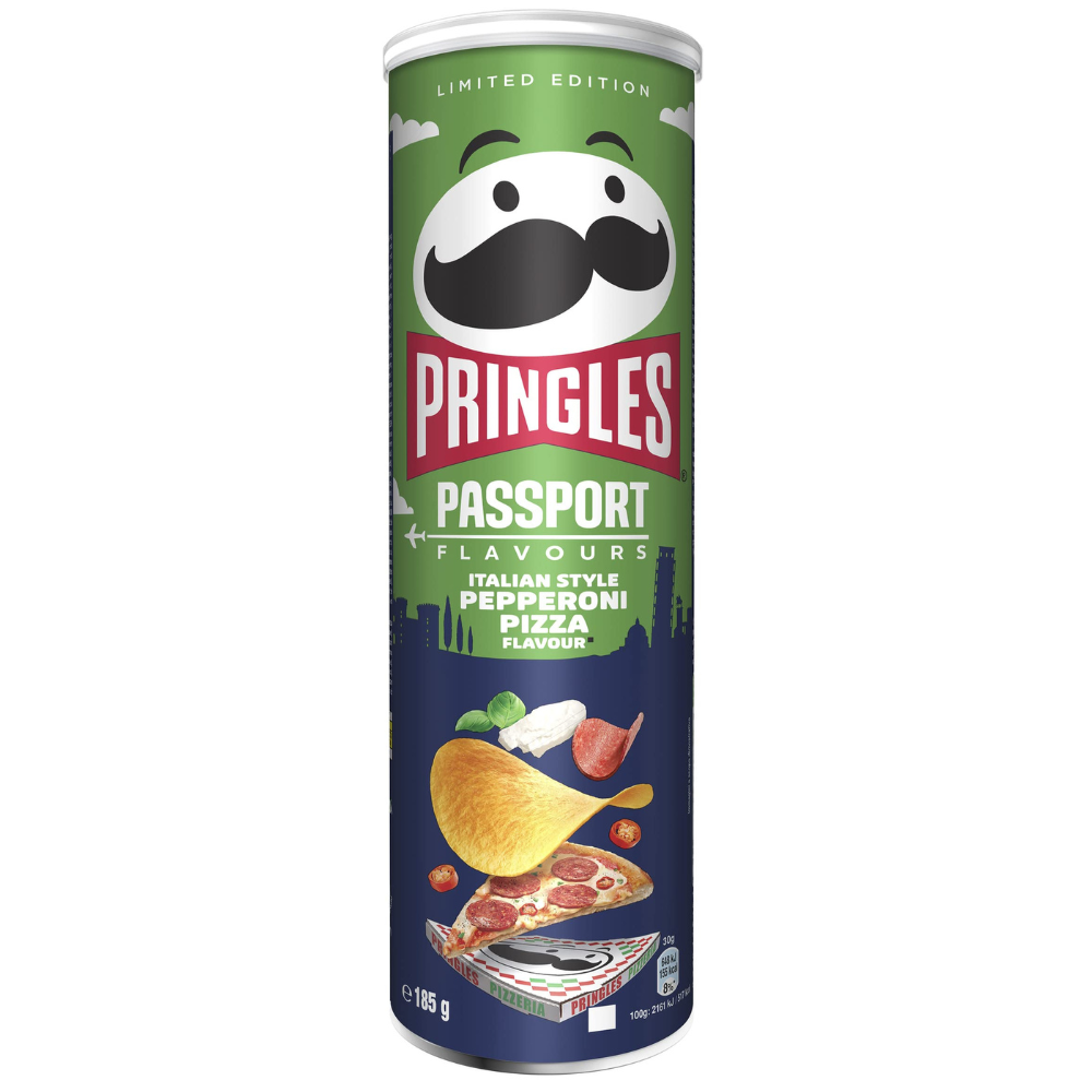 Pringles Passport Crisps Italian Style Pepperoni Pizza 19 x 165g