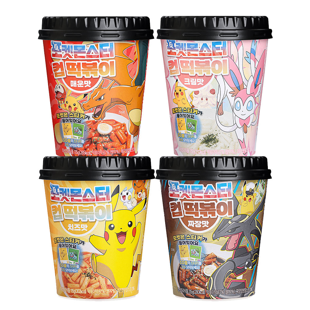 Pokemon Cup Tteokbokki 4 Flavors 32 x 115g