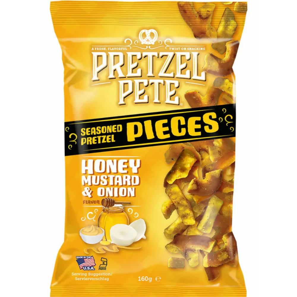 Pretzel Pete Pieces Honey Mustard & Onion 8 x 160g