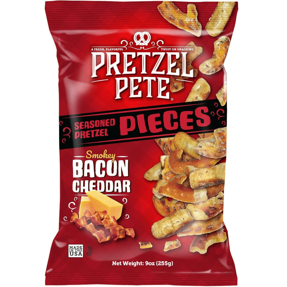 Pretzel Pete Pieces Smokey Bacon Cheddar 8 x 160g