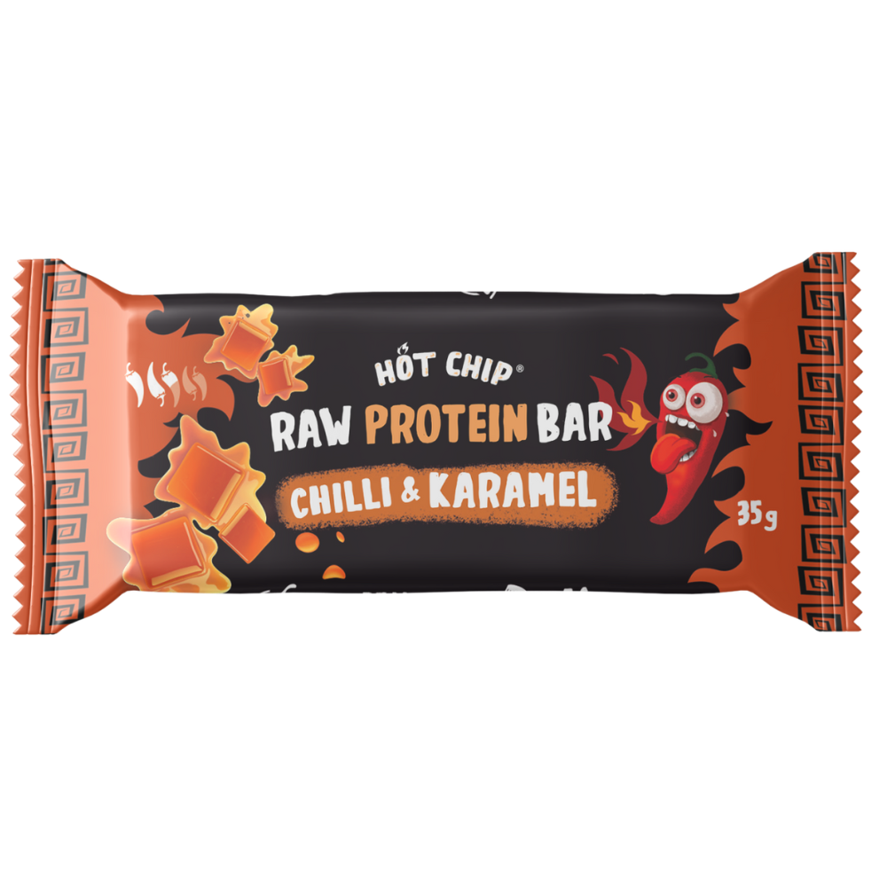 Hot Chip Raw Protein Bar Chilli & Caramel 20 x 35g