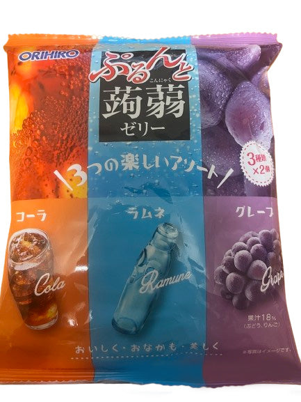 Orihiro Konjac Jelly Ramune & Cola & Grape 24 x 120g