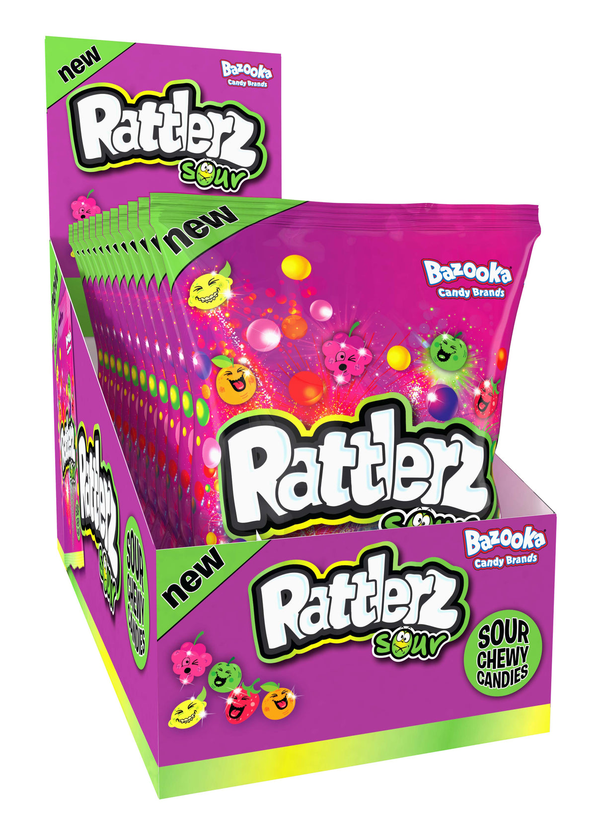 Bazooka Rattlerz Zuur 12 x 120g