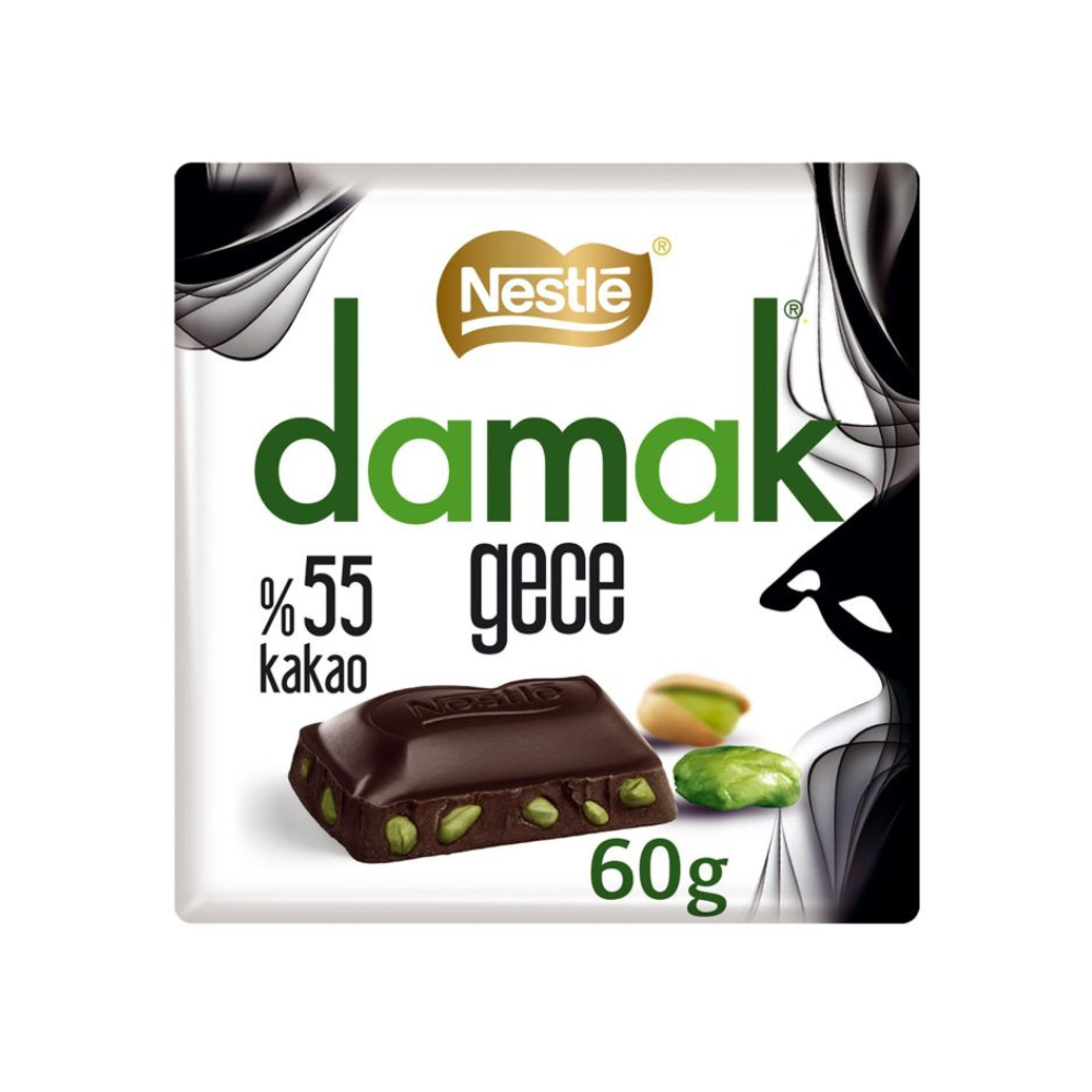 Nestle Damak Gece Pure Chocolade &amp; Pistache 6 x 60g