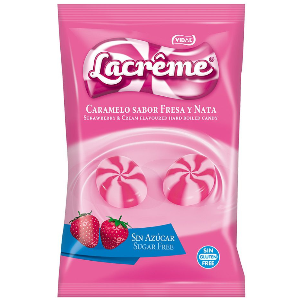 Vidal Lacrême Sugar Free Strawberry & Cream 12 x 80g