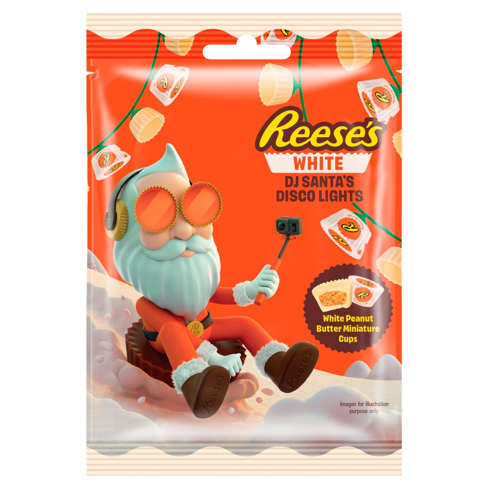 Reese's White Peanut Butter Cups DJ Santa's Disco Lights 20 x 62g