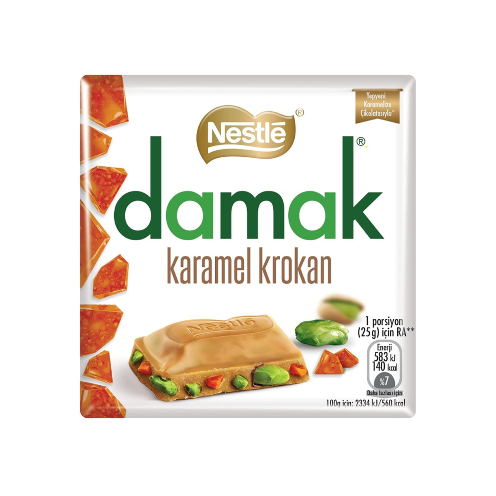 Nestle Damak Crunchy Caramel & Pistachio 6 x 60g