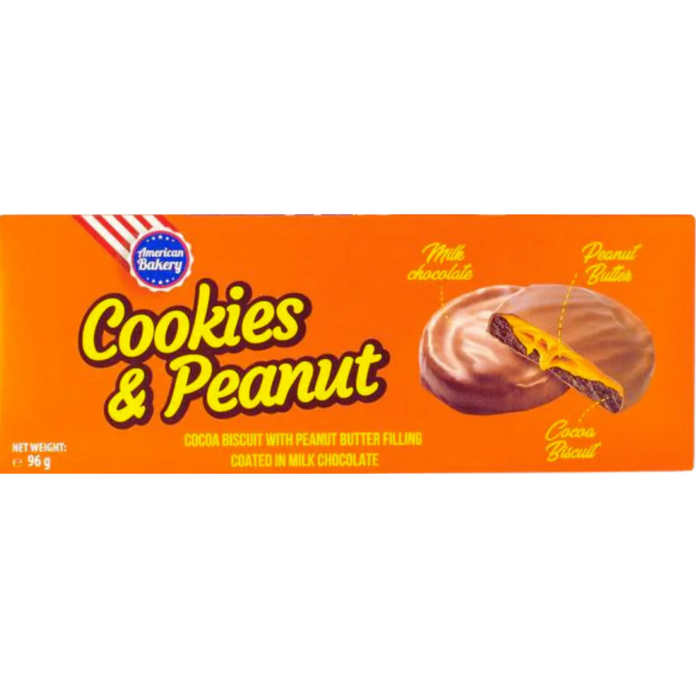 American Bakery Cookies & Peanut 18 x 96g