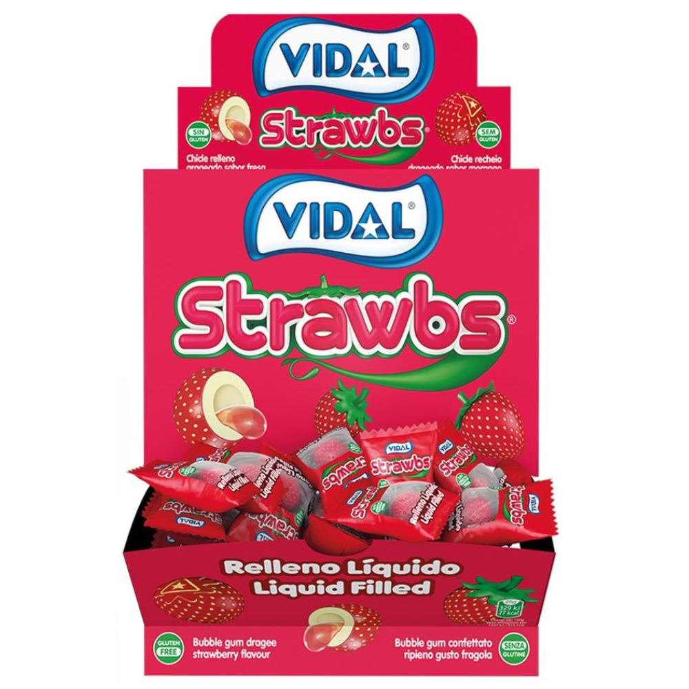 Vidal Bubble Gum Strawberry 1 x 200pc