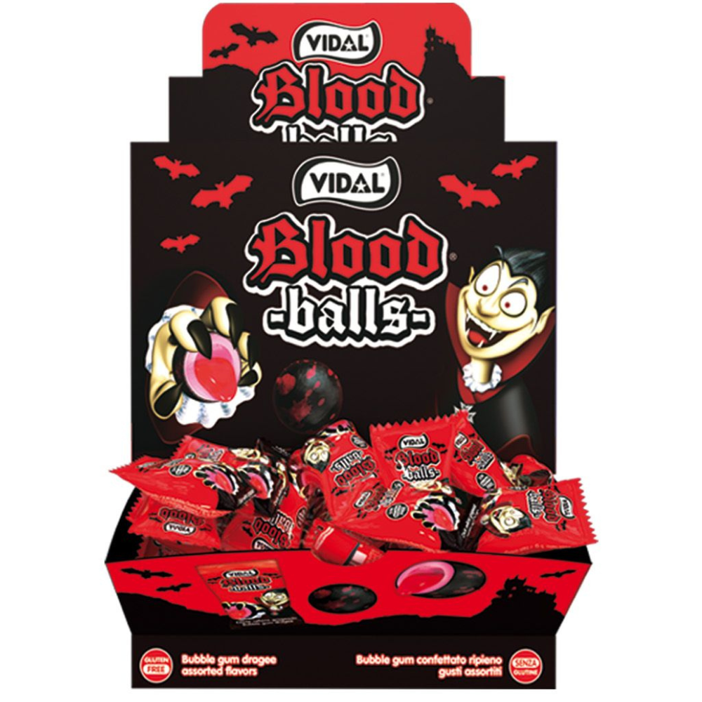 Vidal Bubble Blood Balls Bubble Gum Strawberry & Cola 1 x 200pc