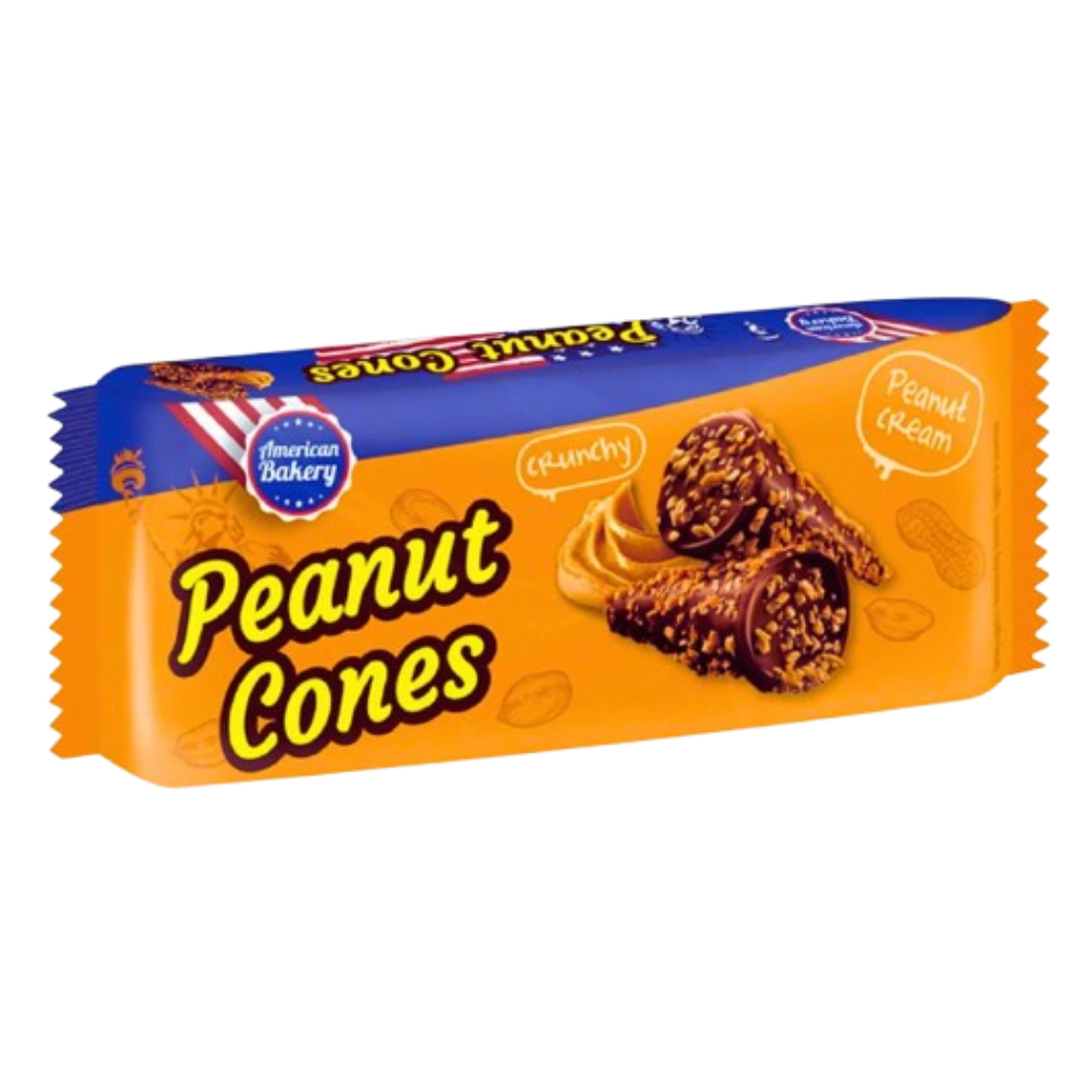 American Bakery Cones Peanut 24 x 112g