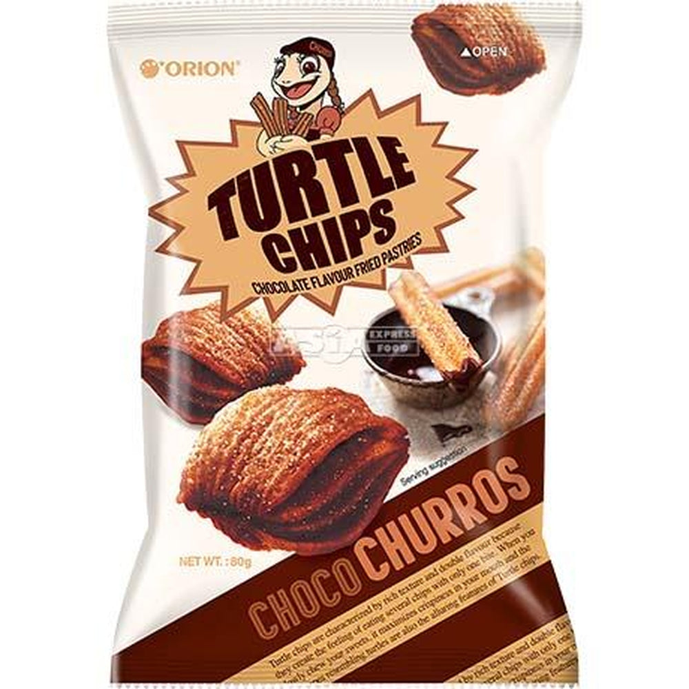 Orion Turtle Chips Churros Chocolate 12 x 80g DDM 2025-05