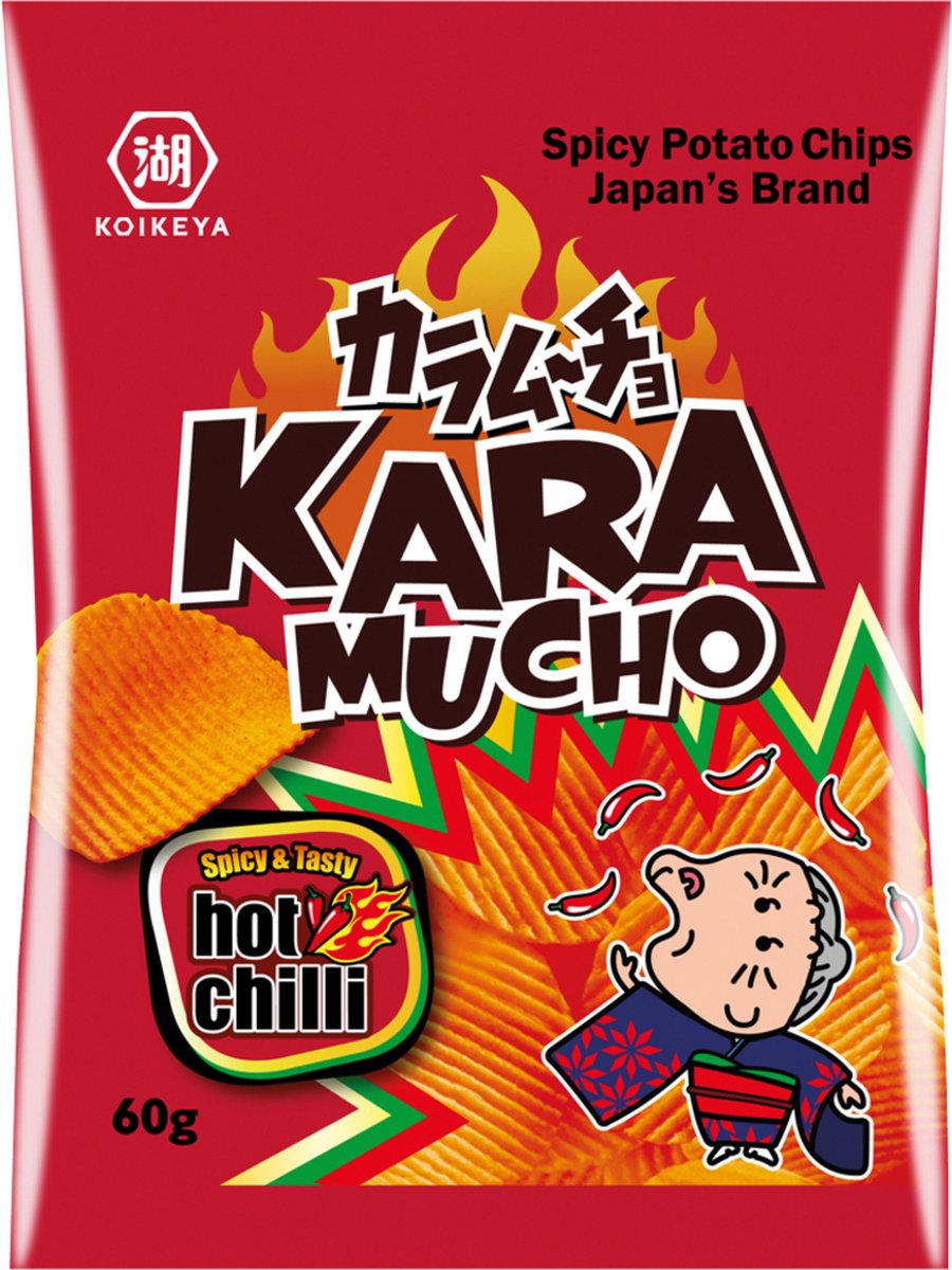 Karamucho Potato Chips Hot 12 x 60g