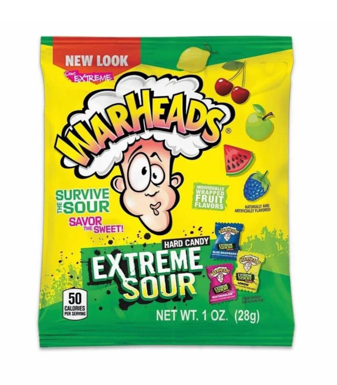 Warheads Extreme Sour Hard Candy Small 12 x 28g