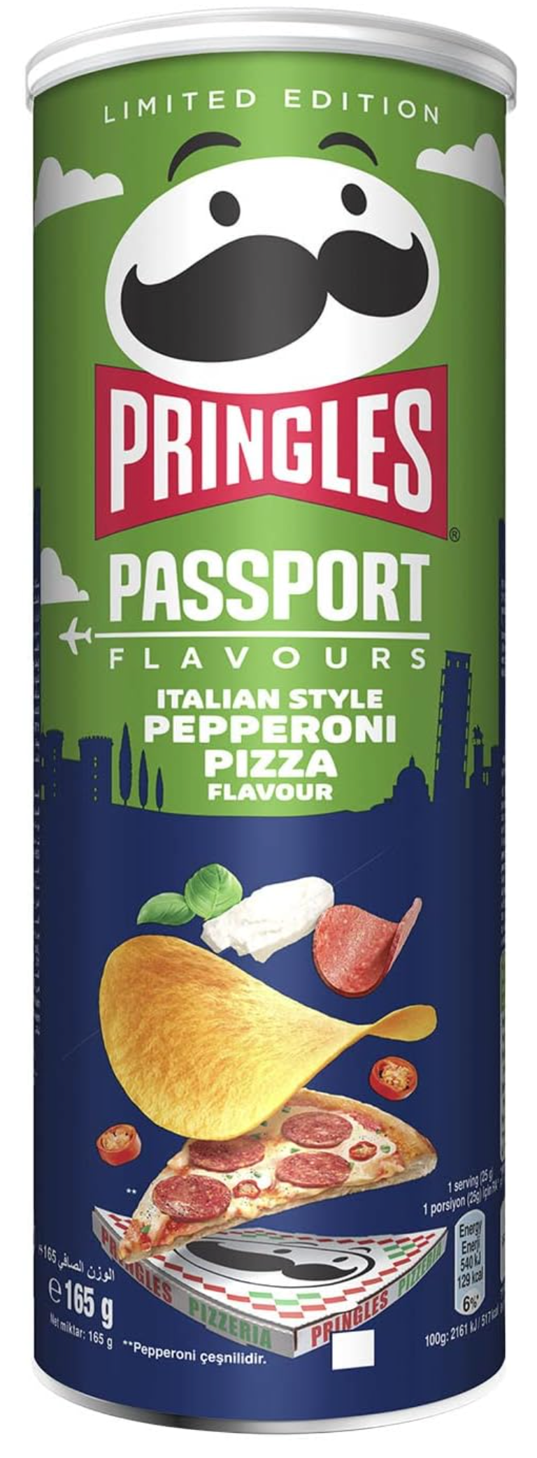 Pringles Chips Passport Italian Style Pepperoni Pizza 19 x 165g