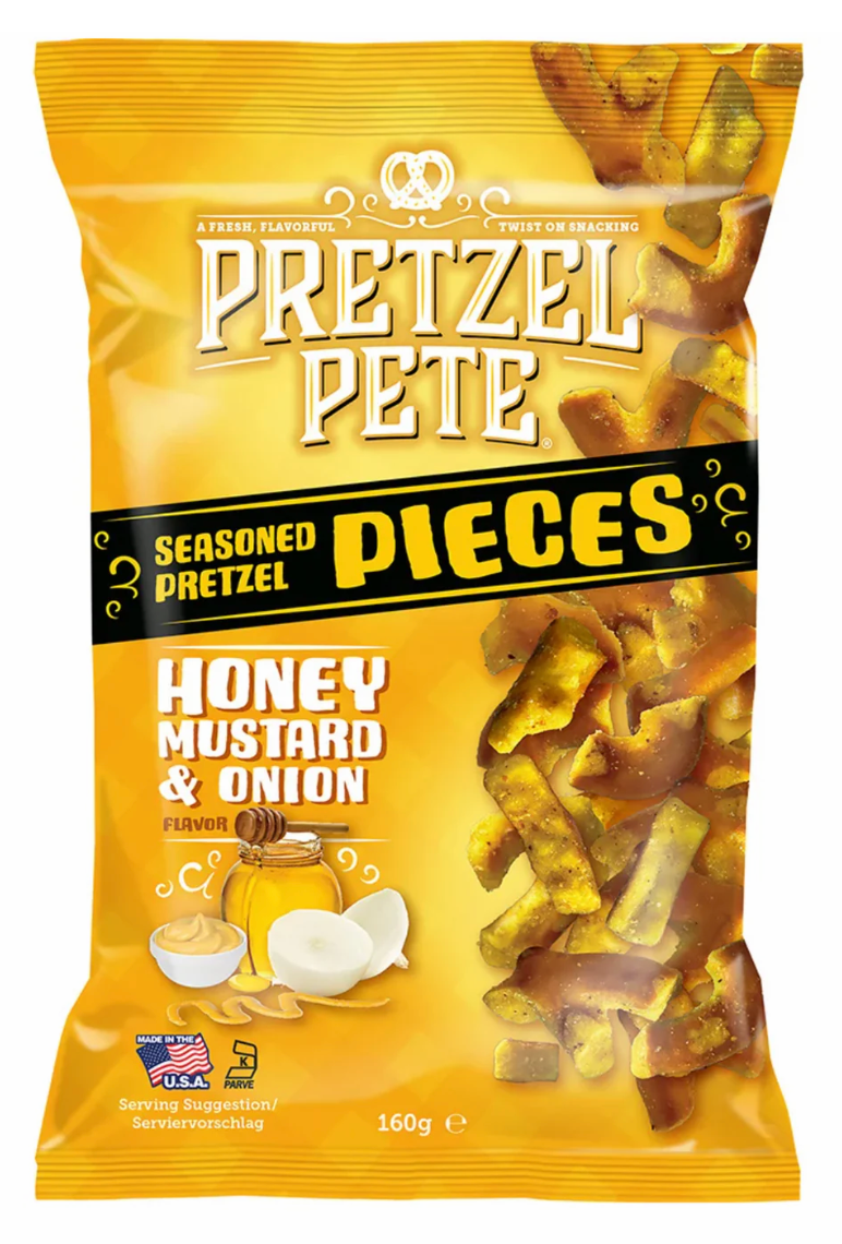 Pretzel Pete Pieces Honey Mustard & Onion 8 x 160g