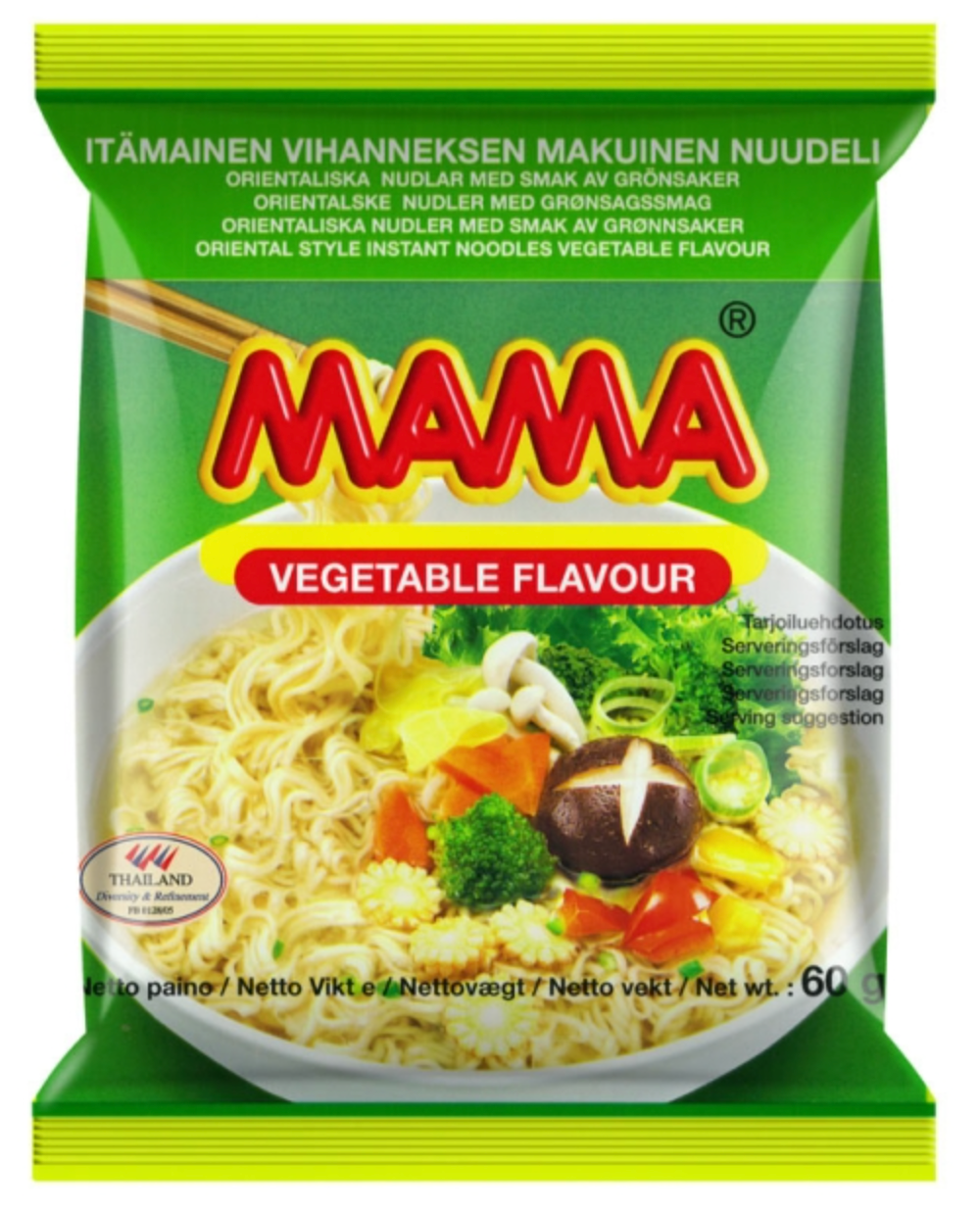 Mama Instant Noodles Vegetables 30 x 60g