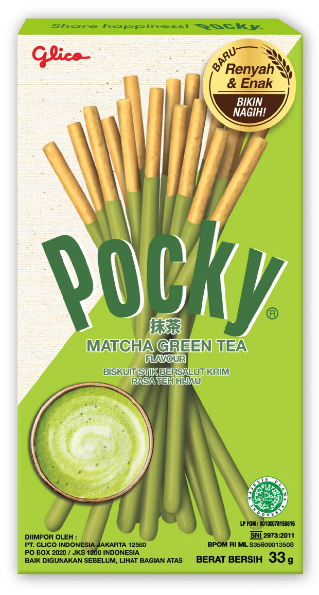 Pocky Groene Thee Matcha 10 x 33 g