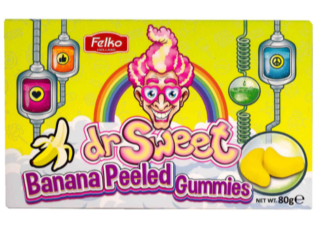 Dr Sweet Gummies Peeled Banana 12 x 80g