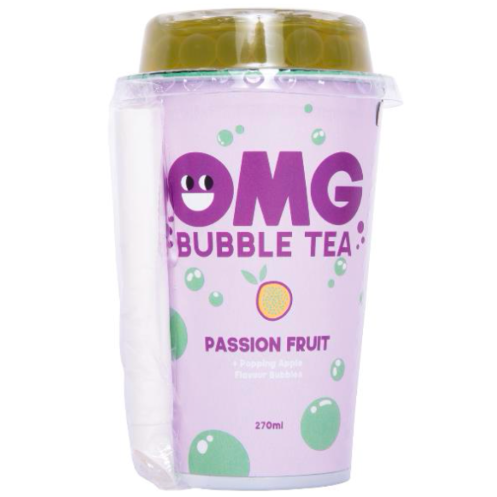 OMG Bubble Tea Passion Fruit Green Apple 10 x 270ml