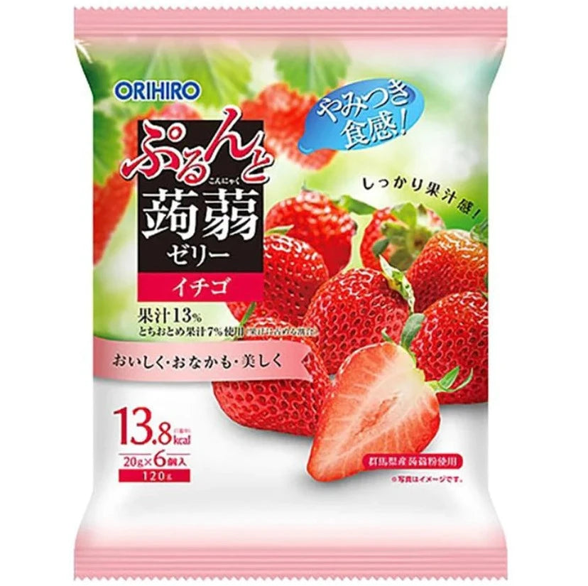 Orihiro Konjac Jelly Aardbei 24 x 120 g