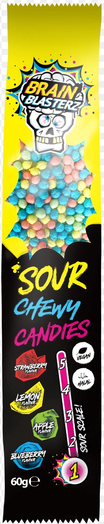 Brain Blasterz Sour Chewy Candy 12 x 60g