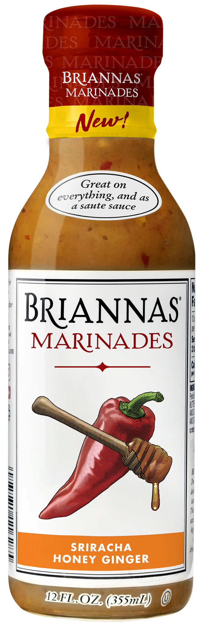 Briannas Marinades Sriracha Honey Ginger 6 x 355ml