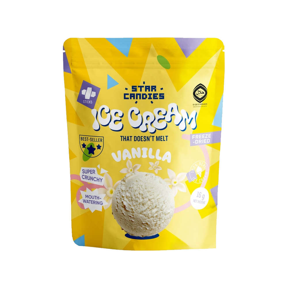 Star Candies Freeze-Dried Ice Cream Vanilla 7 x 16g