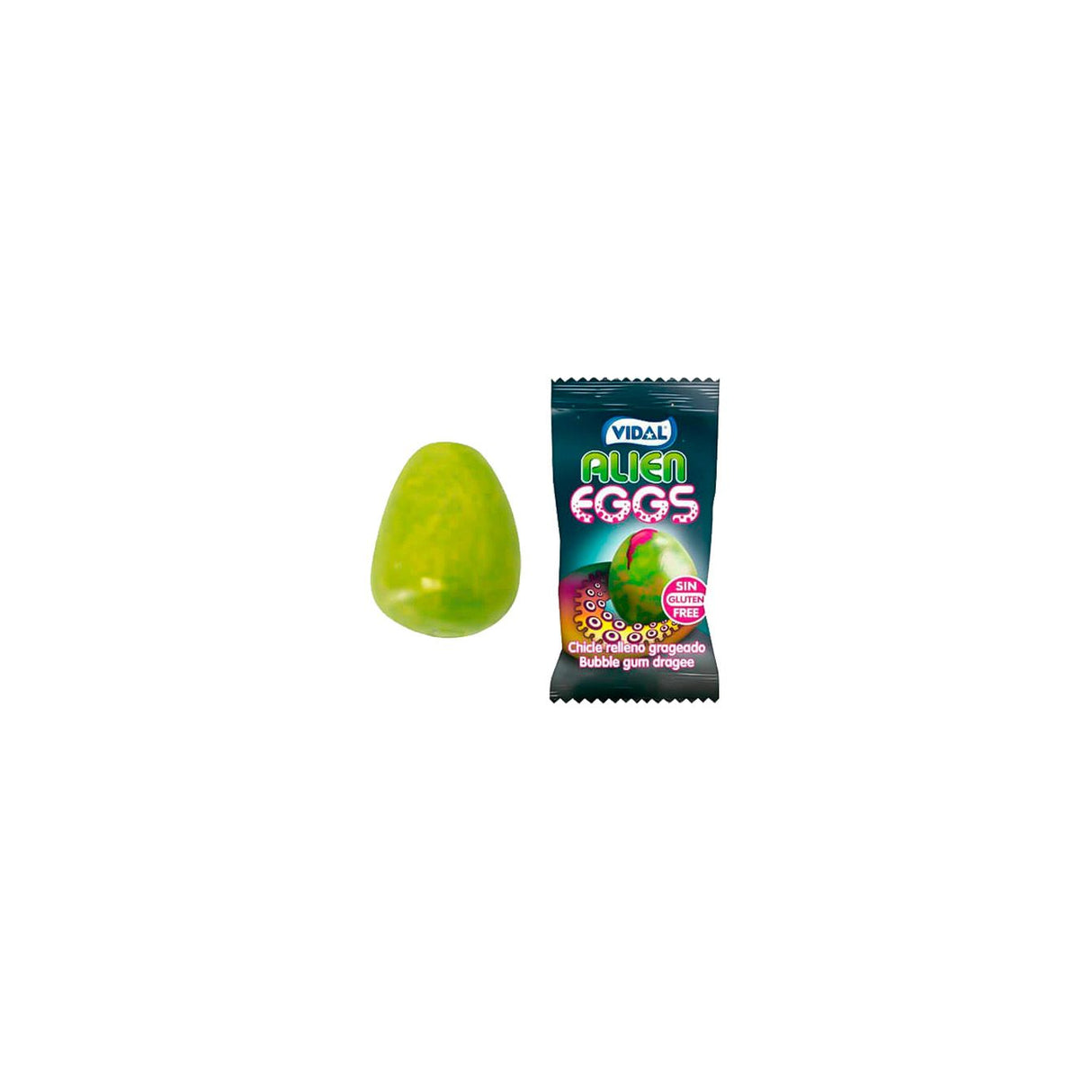 Vidal Alien Eggs Bubble Gum Melon & Pineapple 1 x 200pc