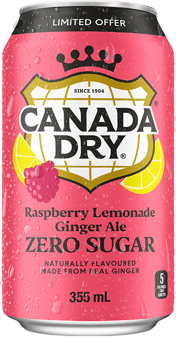 Canada Dry Raspberry Lemonade Ginger Ale 12 x 355ml
