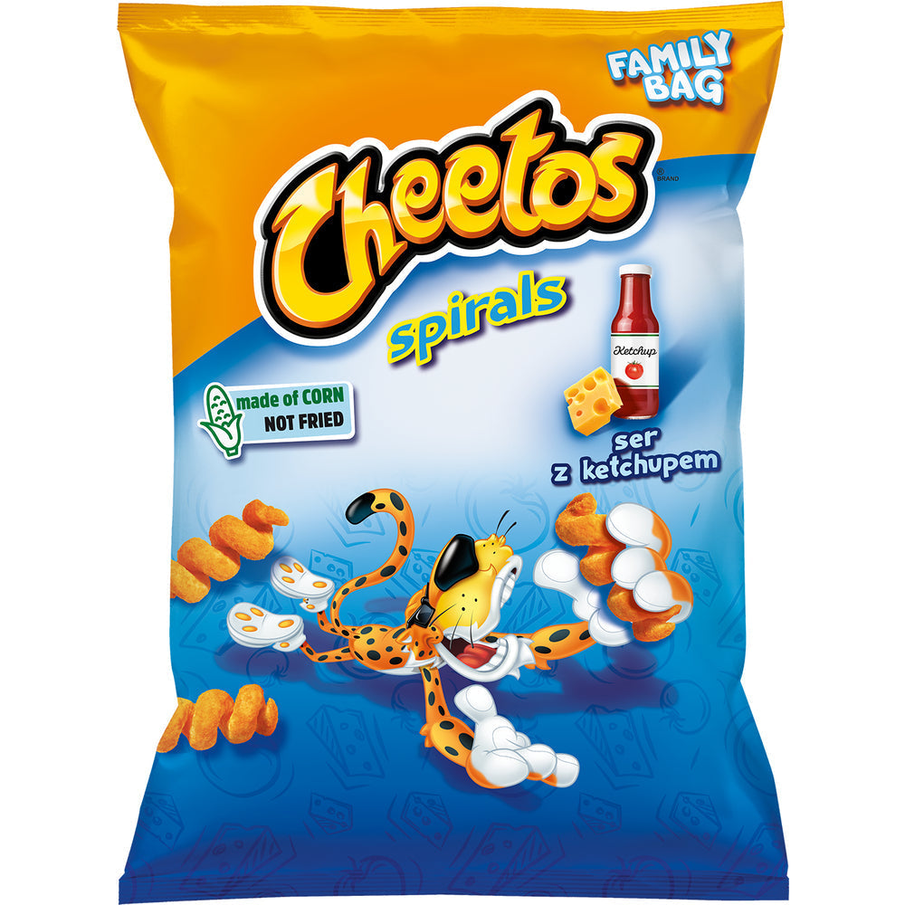 Cheetos Spirals Cheese & Ketchup Big 14 x 130g DDM 2025-05