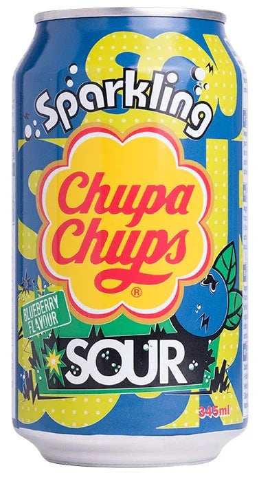 Chupa Chups Sparkling Sour Blueberry 24 x 250ml