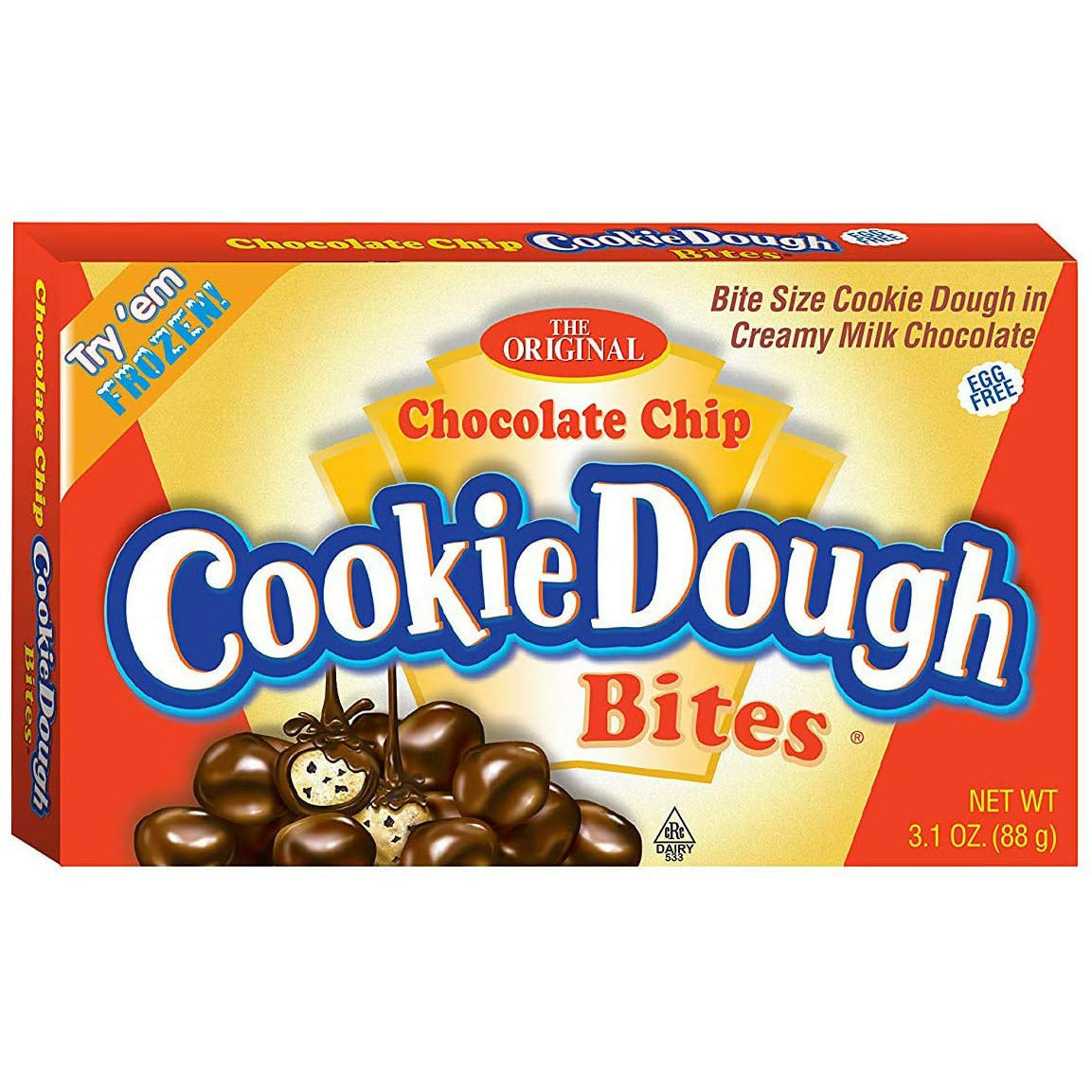 Cookie Dough Bites Chocolate Chip 12 x 88g DDM 2025-05