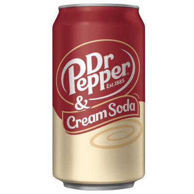 Dr Pepper & Cream Soda 12 x 355ml - AVEC ETIQUETTE