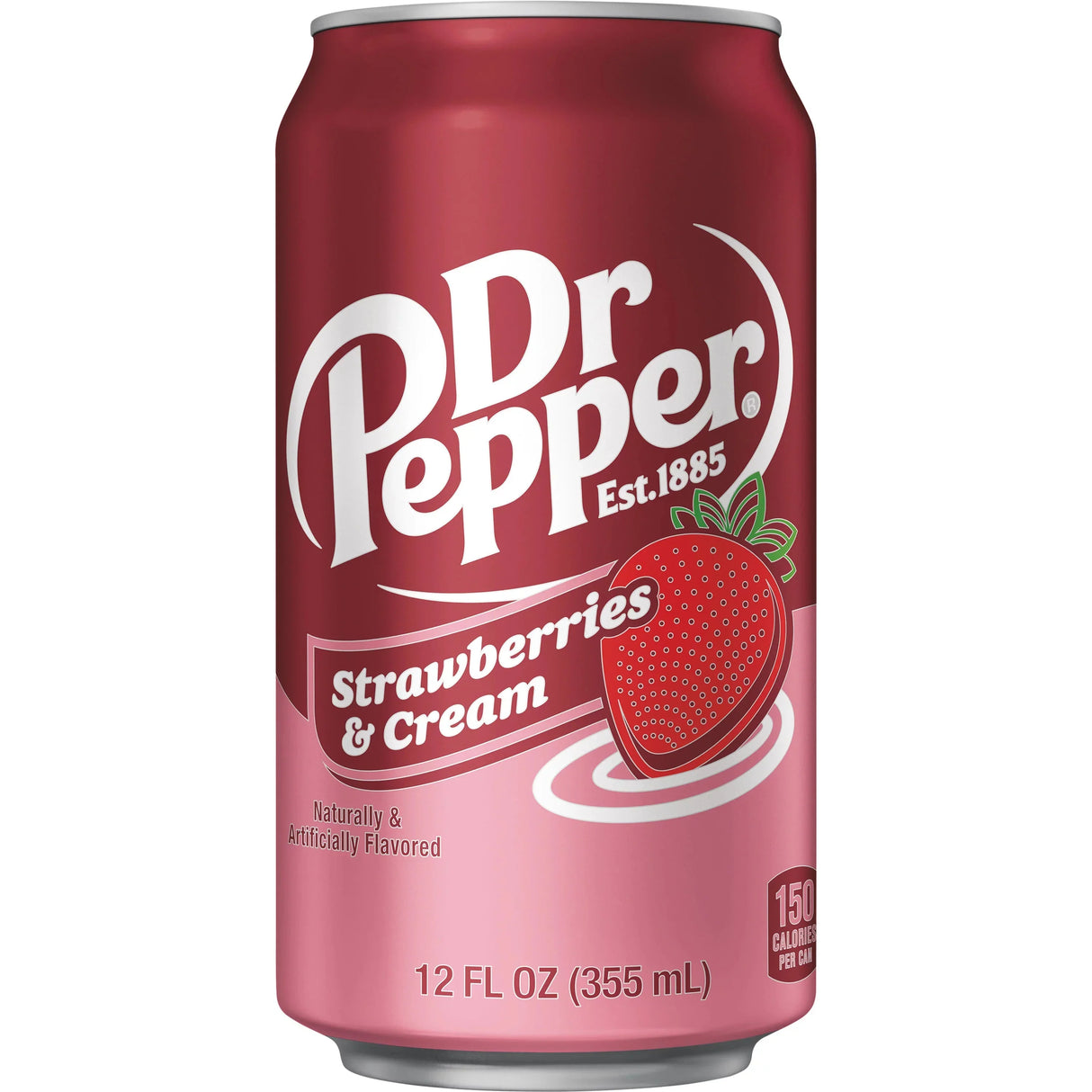 Dr Pepper Strawberries & Cream 12 x 355ml - AVEC ETIQUETTE