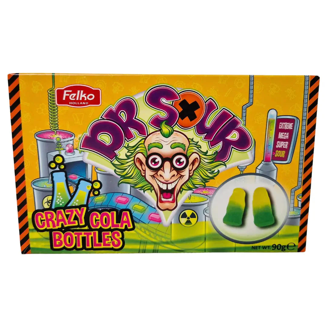 Dr Sour Crazy Cola-flessen 12 x 90 g