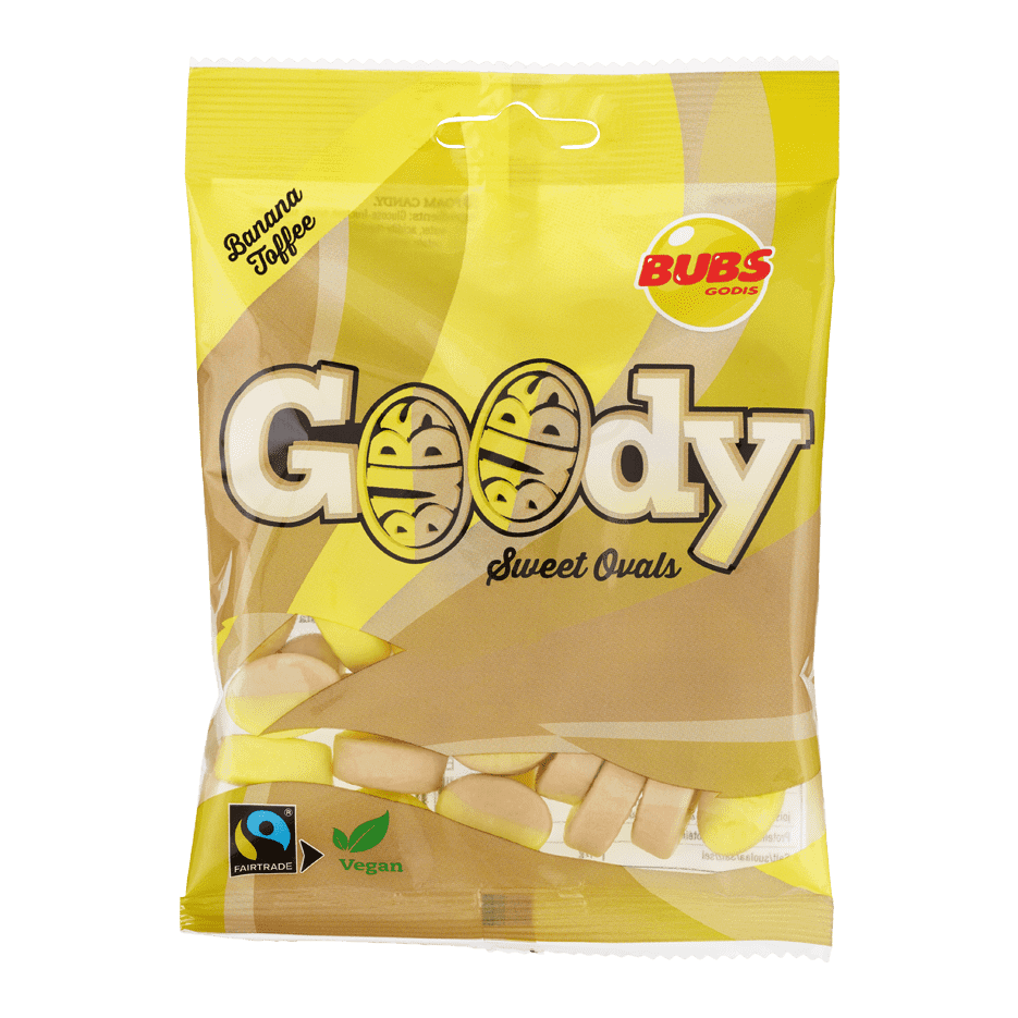 Bubs Godis Goody Sweet Ovals Banana 12 x 90g