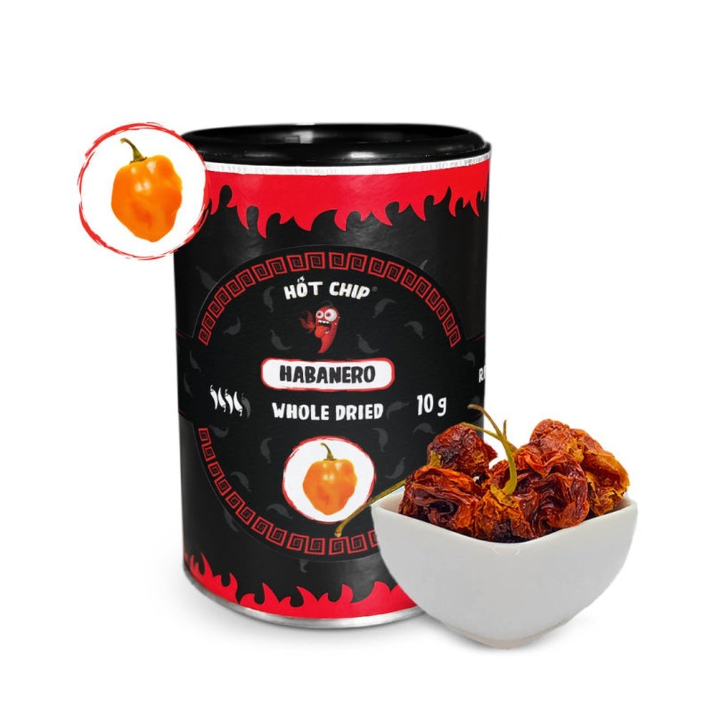 Hot Chip Habanero Dried Pepper Pods 10 x 30g