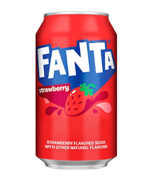 Fanta Aardbei 12 x 355 ml - MET ETIKET