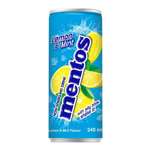 Mentos Soda Can Lemon And Mint 24 x 240ml