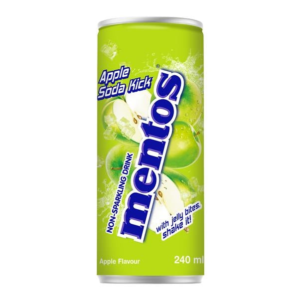 Mentos Soda Kick Can Apple 24 x 240ml DDM 2025-05