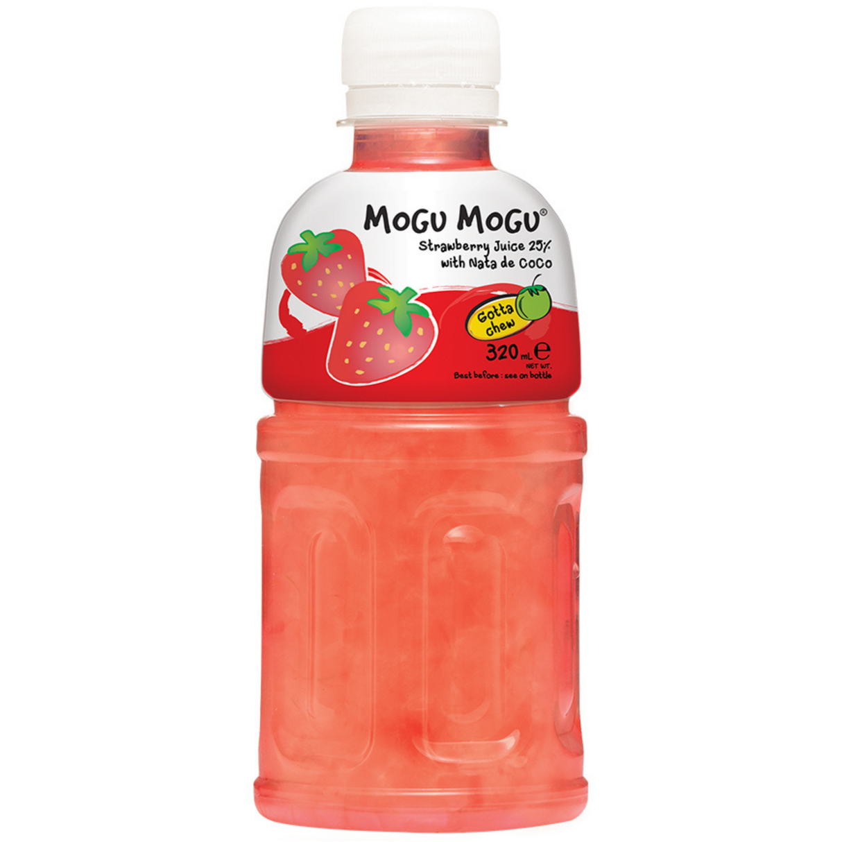 Mogu Mogu Aardbei 24 x 320 ml - MET ETIKET