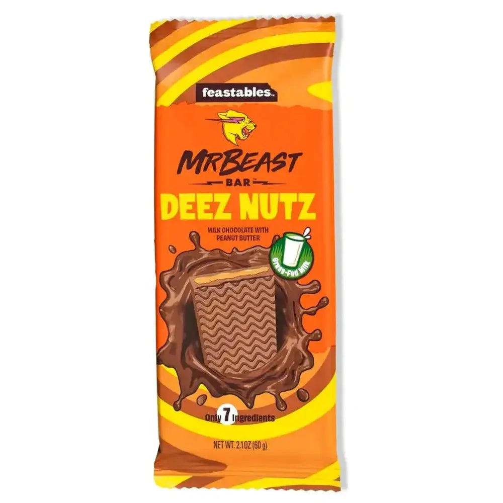 Mr Beast Feastables Chocoladereep Deez Nutz 10 x 60 g