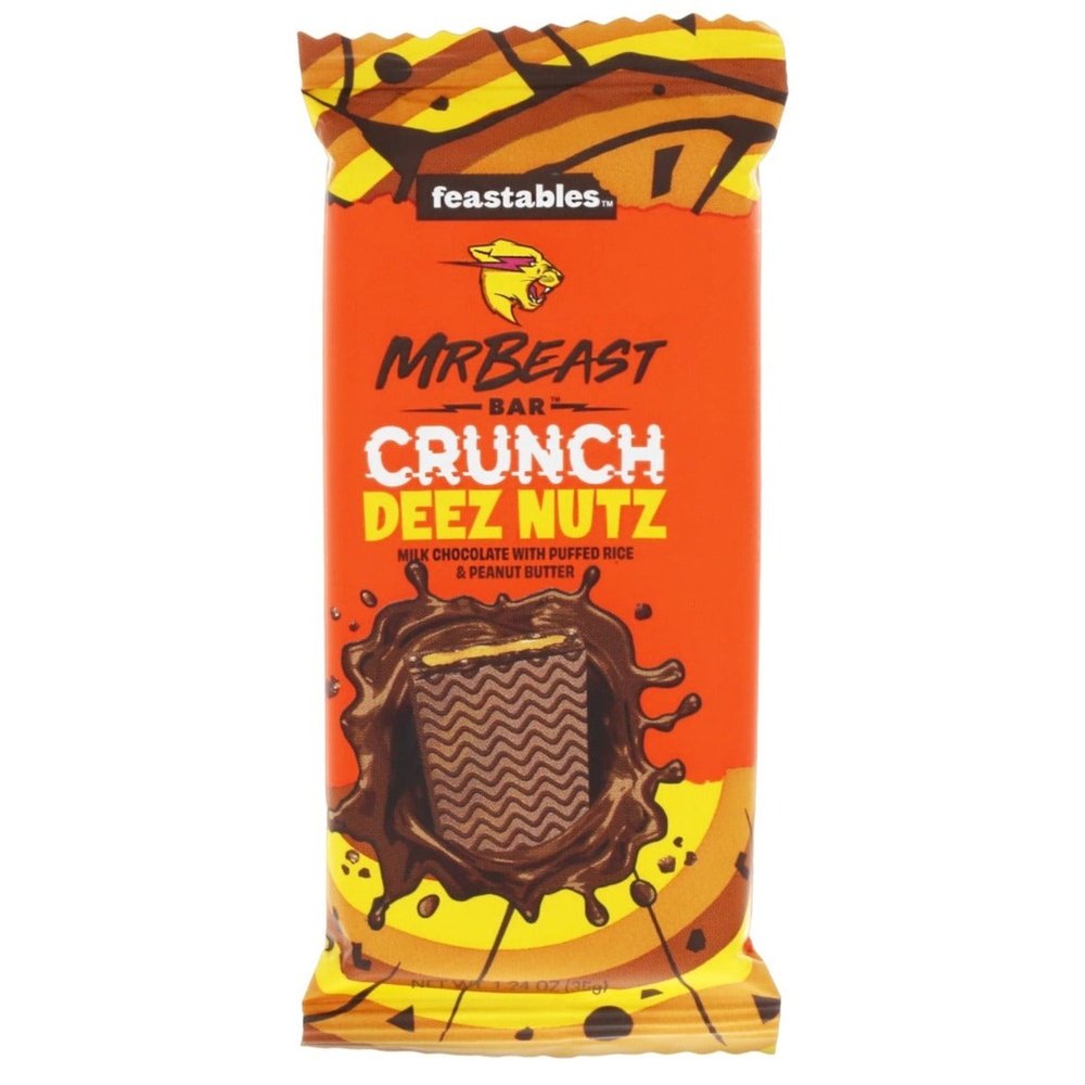 Mr Beast Feastables Chocoladereep Deez Nutz Klein 24 x 35 g