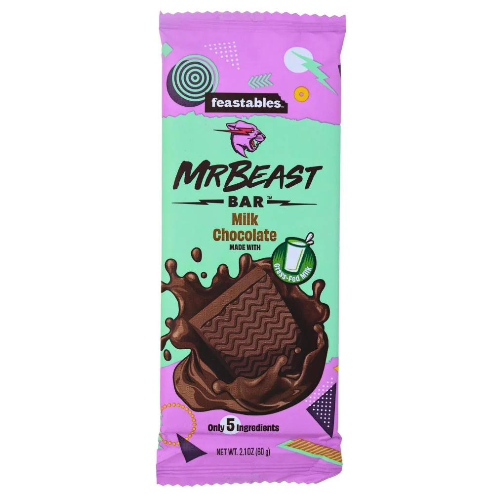 Mr Beast Feastables Chocolate Bar Milk Chocolate 10 x 60g