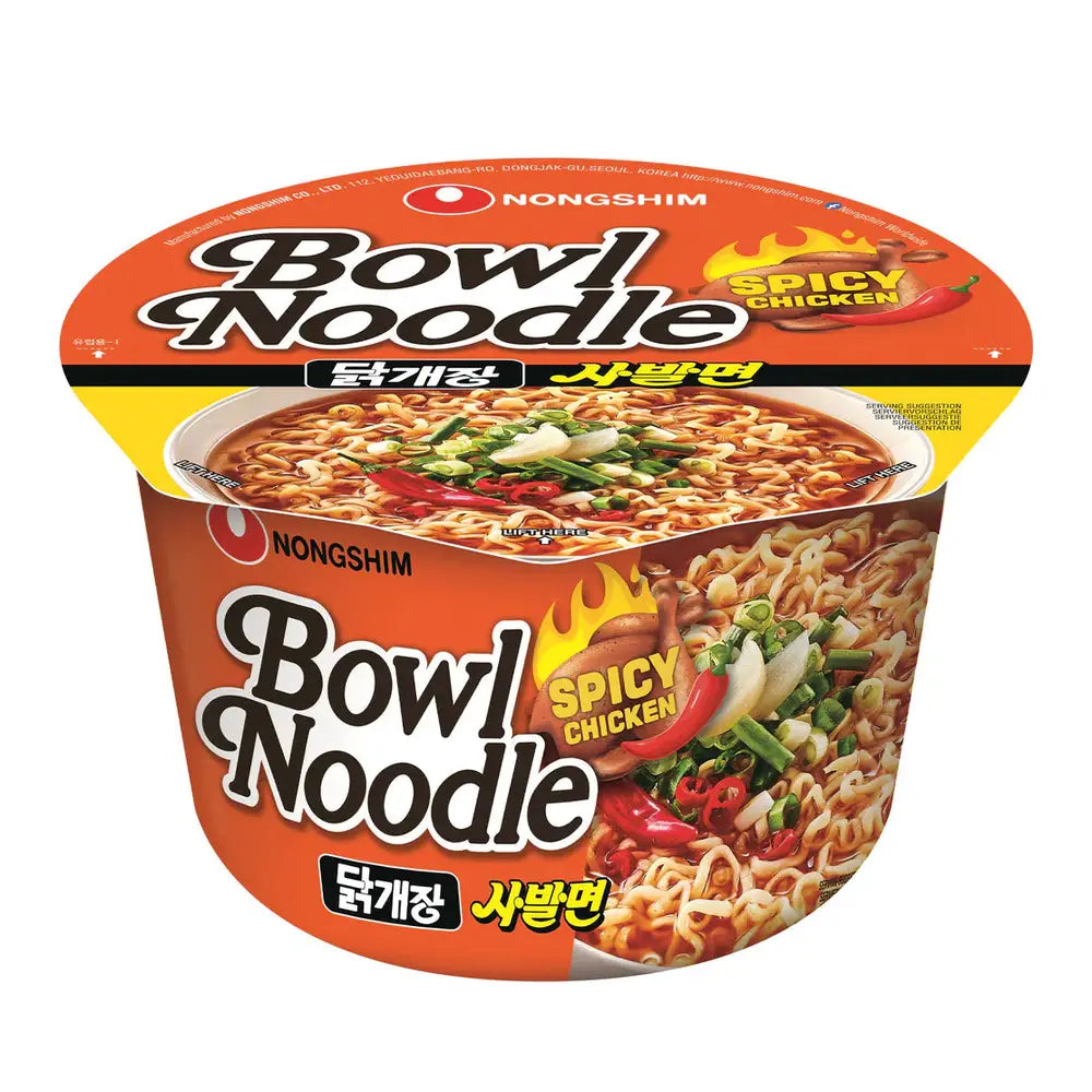 Nongshim Instant Noodles Bowl Spicy Chicken 12 x 100g