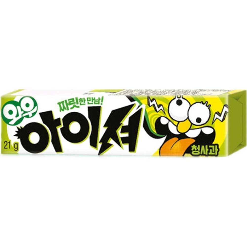 Orion Wow Sour Chewing Gum Green Apple 60 x 21g